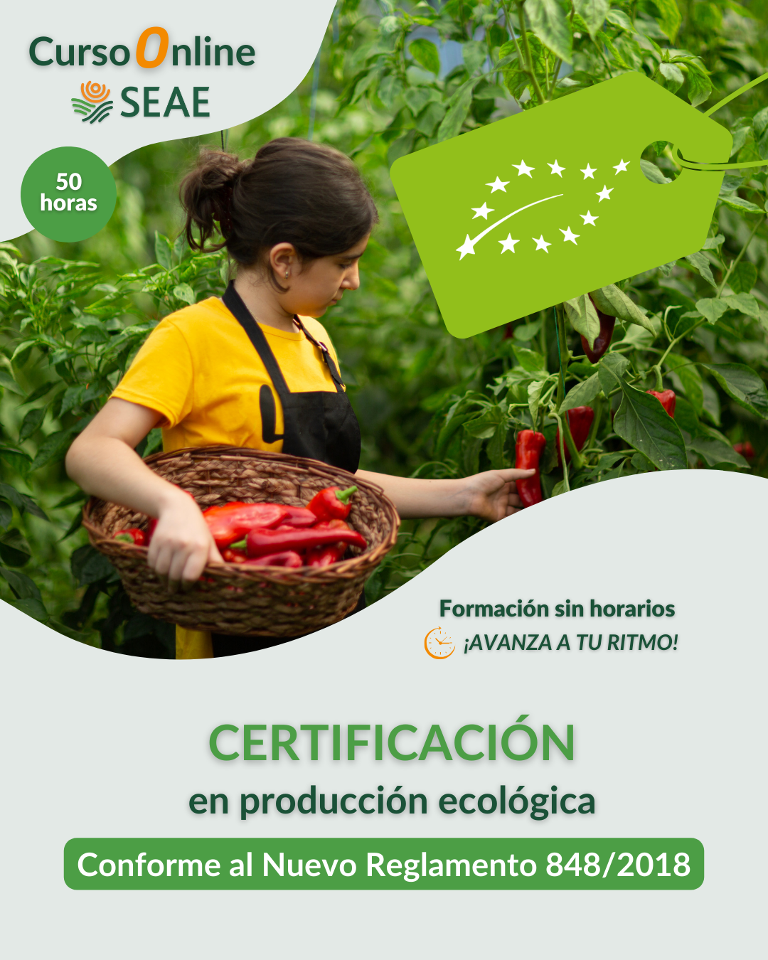 AUTOESTUDIO-Curso online: Certificación en producción ecológica (Reglamento europeo UE 2018/848). 